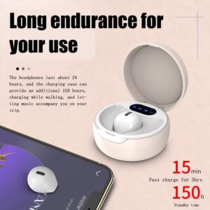 Loluka Invisible Earbuds Single Ear Mini Hidden Wireless Tiny Earbud for Small Ears Bluetooth 5.0 Smallest for Music