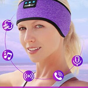 MUSICOZY Sleep Headphones Wireless Bluetooth Headband, Music Sports Sleeping Headband Headphones for Workout, Jogging, Yoga