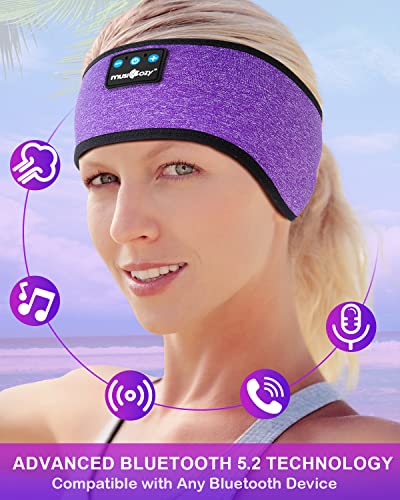 MUSICOZY Sleep Headphones Wireless Bluetooth Headband, Music Sports Sleeping Headband Headphones for Workout, Jogging, Yoga