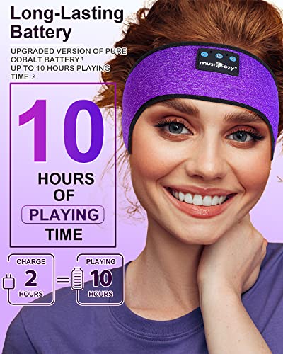 MUSICOZY Sleep Headphones Wireless Bluetooth Headband, Music Sports Sleeping Headband Headphones for Workout, Jogging, Yoga