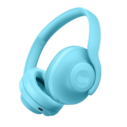 233621 Shell Noise Cancelling Headphones. Lightweight Over Ear ANC Bluetooth Headphones. Fast Charge, 60 Hours Playtime, Wireless Headphones with Call Noise Reduction for Improved Call Quality (Aqua)