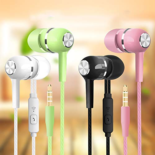 D-GROEE Earbuds Earphones, Wired Headphones in Ear, S12 Universal 3.5mm Earphone Wired Earbuds with Mic for Phone Black with Mic