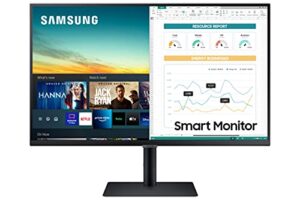 samsung m5 series 32-inch fhd 1080p smart monitor & streaming tv (tuner-free), netflix, hbo, prime video, & more, apple airplay, height adjustable stand, built-in speakers (ls32am502hnxza)