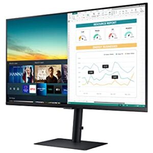 SAMSUNG M5 Series 32-Inch FHD 1080p Smart Monitor & Streaming TV (Tuner-Free), Netflix, HBO, Prime Video, & More, Apple Airplay, Height Adjustable Stand, Built-in Speakers (LS32AM502HNXZA)