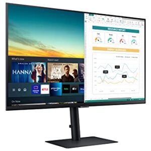 SAMSUNG M5 Series 32-Inch FHD 1080p Smart Monitor & Streaming TV (Tuner-Free), Netflix, HBO, Prime Video, & More, Apple Airplay, Height Adjustable Stand, Built-in Speakers (LS32AM502HNXZA)