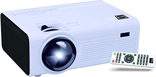 RCA RPJ119 2200 Lumens 720p LCD Home Theater Projector with Built-in 2 Watt Speaker, Dual HDMI Inputs, and Quiet Operation Fan (Non-Retail Packaging) (Renewed)