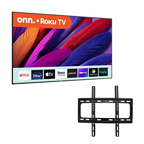 ONN. 55'' 4K UHD HDR10 Smart TV Includes Wall Mount No Leg Stands (Renewed), 100012586