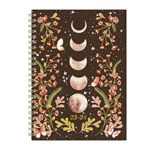 2023-2024 planner – academic planner 2023-2024 with tabs, 6.3″ x 8.4″, july 2023 – june 2024, weekly and monthly planner 2023-2024 with back pocket + thick paper + twin-wire binding – moon