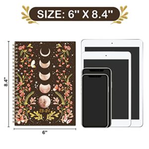 2023-2024 Planner - Academic Planner 2023-2024 with Tabs, 6.3" x 8.4", July 2023 - June 2024, Weekly and Monthly Planner 2023-2024 with Back Pocket + Thick Paper + Twin-Wire Binding - Moon