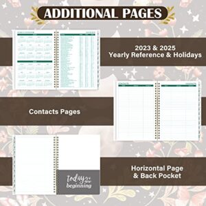 2023-2024 Planner - Academic Planner 2023-2024 with Tabs, 6.3" x 8.4", July 2023 - June 2024, Weekly and Monthly Planner 2023-2024 with Back Pocket + Thick Paper + Twin-Wire Binding - Moon