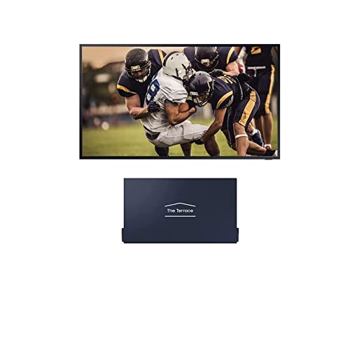 SAMSUNG QN75LST7TA The Terrace 75" Outdoor-Optimized QLED 4K UHD Smart TV with a VG-SDC75G 75" Dark Gray Dust Cover for The Terrace TV (2020)