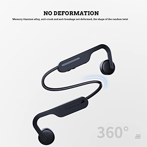 goargin Bone Conduction Headphones Open Ear Headphones Bluetooth 5.0 Sports Wireless Earphones with Built-in Mic, Sweat Resistant Headset for Running, Cycling, Hiking, Driving