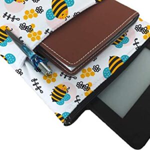 Bees Book Sleeve - Book Cover for Hardcover and Paperback - Book Lover Gift - Notebooks and Pens Not Included