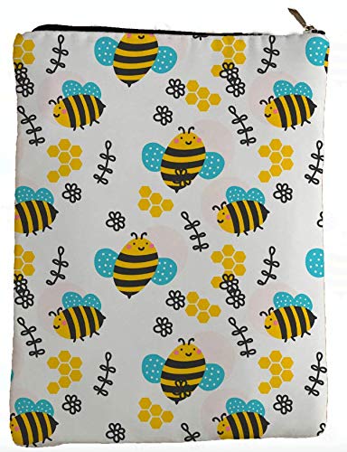 Bees Book Sleeve - Book Cover for Hardcover and Paperback - Book Lover Gift - Notebooks and Pens Not Included