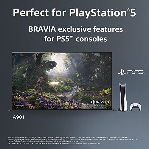 Sony A90J 55 Inch TV: BRAVIA XR OLED 4K Ultra HD Smart Google TV with Dolby Vision HDR and Alexa Compatibility XR55A90J- 2021 Model (Renewed)