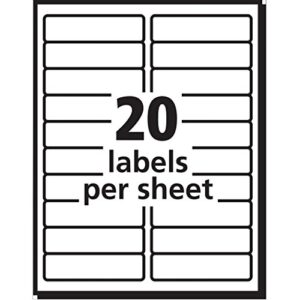 Avery Easy Peel Address Labels for Laser Printers 1" x 4", Box of 2,000 (5161)