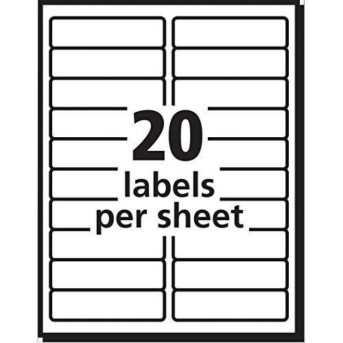 Avery Easy Peel Address Labels for Laser Printers 1" x 4", Box of 2,000 (5161)