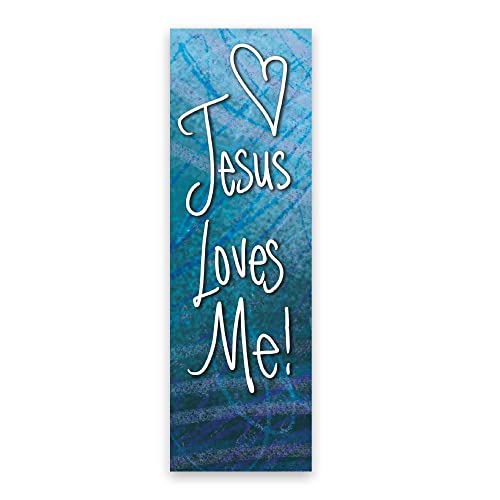 Jesus Loves Me, Ephesians 3:18, Bulk Pack of 25 Christian Bookmarks for Kids, Childrens Bible Verse Book Markers, Sunday School Prizes with Memory Verses, Scripture Gifts for Kids & Youth
