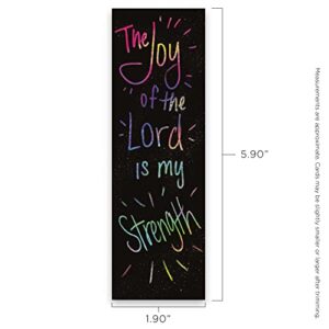 The Joy of the Lord is My Strength, Bulk Pack of 25 Christian Bookmarks for Kids, Childrens Bible Verse Book Markers, Sunday School Prizes with Memory Verses, Scripture Gifts for Kids & Youth