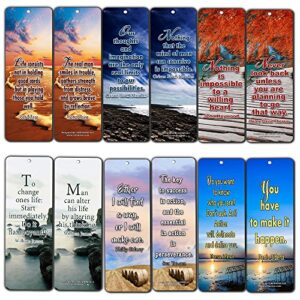 creanoso inspirational and motivational sayings book reading bookmarks (30-pack) – essential inspiring reading collection pack for men, women, adults, book lovers, bookworms
