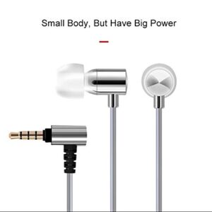 FAAEAL Poppy Metal Earphone Stereo Bass HiFi Tuning Headset 3.5mm Wired in-Ear Earphones for Mobile Phone PC MP3 Player, Headset with 5N LC-OFC Cable for Exercise Office (with Mic)