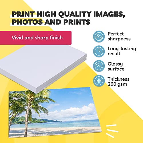 Photo Paper 4x6 Glossy (100 Sheets) Photo Paper For Printer - Works With Inkjet Printer - Picture Paper For Printer - Copy Paper Photo Quality // Paper Plan