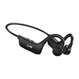 WERI Bone Conduction Headphones, Bluetooth 5.1 Sports Wireless Earphones with Built-in Mic, Open Ear Headphones Sweat Resistant Headset for Running, Cycling, Hiking, Driving