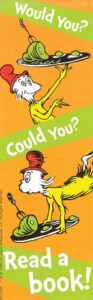dr. seuss would you? could you? read a book! bookmarks pack of 200
