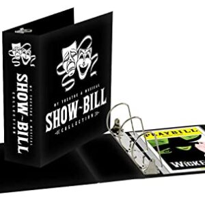 Show-Bill/Playbill Binder for Broadway and Theatre Show-Bills, Comes with 20 Sheet Protectors to Hold and Organize All Your Playbills, D-Ring, Black, by Ring Binder Depot