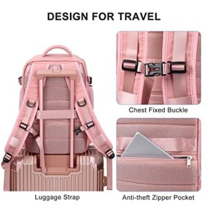 Large Travel Backpack Women, Carry On Backpack,Hiking Backpack Waterproof Outdoor Sports Rucksack Casual Daypack School Bag Fit 14 Inch Laptop with USB Charging Port Shoes Compartment