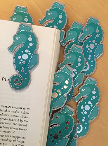 Seahorse Bulk Bookmarks Clip Over The Page (Set 10) Bulk Bookmarkers for Kids Girl’s boy’s Teens. Perfect for Gifts, Student Incentives, Reading Incentives, Awards!