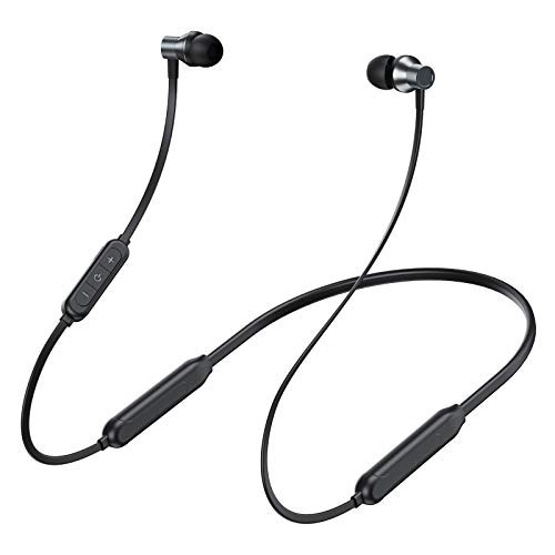 VOXii Bluetooth Headphones, Wireless Neckband Headphones, Extra Ultra Bass, V5.0 Bluetooth, Clear Calls with Perfect Noise Isolation, 12H Playtime for Workout, Running, Driving