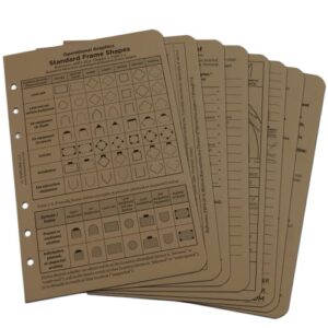 rite in the rain all weather tactical reference card set, 4 5/8″ x 7″, tan sheets (no. 9200t-r)