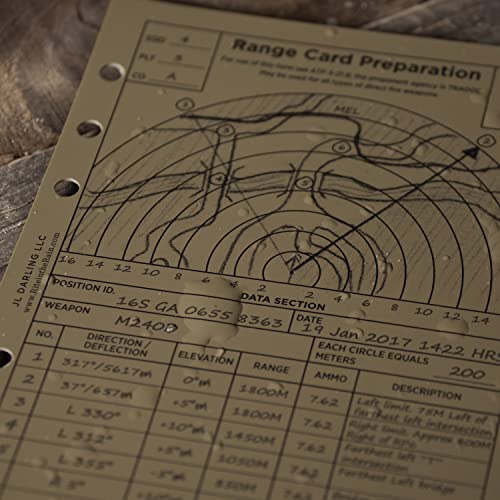 Rite in the Rain All Weather Tactical Reference Card Set, 4 5/8" x 7", Tan Sheets (No. 9200T-R)