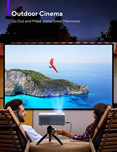 Native 1080P WiFi Projector, AKIYO 300'' Max iOS & Android Wireless Connection Phone Projector, Portable Video Home Outdoor Movie Projector, Support HDMI, TV Stick, USB, PS5, Carrying Case Included