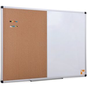 xboard magnetic whiteboard 36 x 24 – combo whiteboard dry erase board cork board 36 x 24