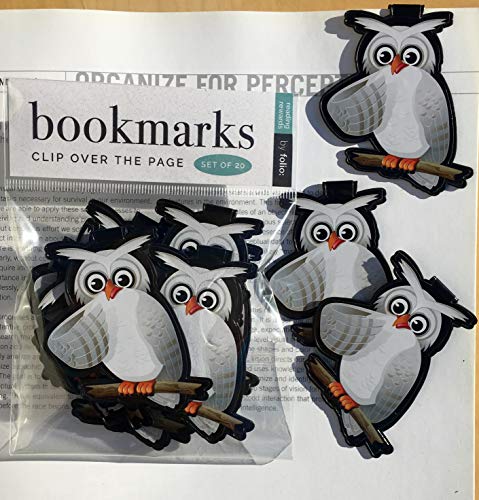 OWL Bookmarks - (Set of 20 Book Markers) Bulk Animal Bookmarks for Students, Kids, Teens, Girls & Boys. Ideal for Reading incentives, Birthday Favors, Reading Awards and Classroom Prizes!