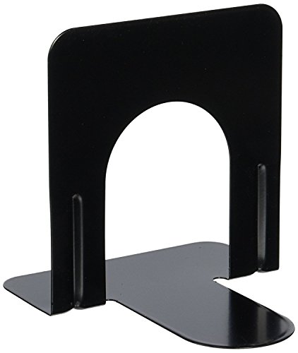 Universal Economy Bookends, Standard, 4 3/4 x 5 1/4 x 5, Heavy Gauge Steel, Black, 5 Pair