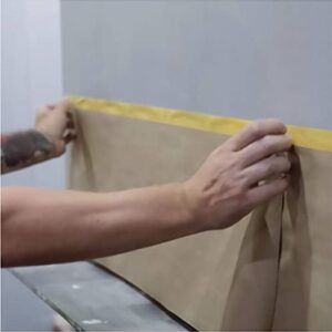 xianshengle Tape and Drape, Masking Paper, Auto Body Masking Paper, Masking Paper for Painting, for Painting, Auto Body Masking, Floor Protection, Wall Covering（Unfold 20 inches Wide X 50 feet Long）