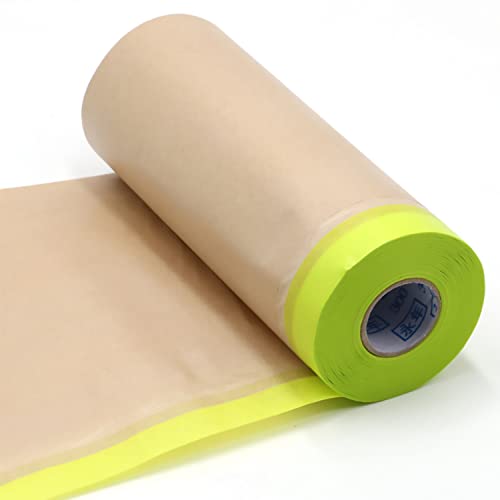 xianshengle Tape and Drape, Masking Paper, Auto Body Masking Paper, Masking Paper for Painting, for Painting, Auto Body Masking, Floor Protection, Wall Covering（Unfold 20 inches Wide X 50 feet Long）