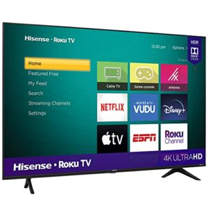 hisense 58r6e3 58-inch model 2020 4k roku smart tv led compatibility with google assistant and alexa, motion rate 120, hdr10, dts studio sound