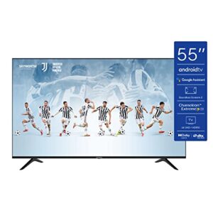 skyworth 55 inch s6g plus premium 4k smart android 10.0 tv, hdr10, dolby audio, smart with voice control, google assistant, chromecast, android tv