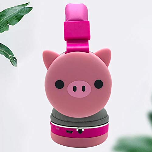 EXCEART Wireless Headset Cat Audio Headphones Panda Pig Unicorn On-Ear Headphones Aniamal Telephone Headsets Earbuds Earphones for Girl