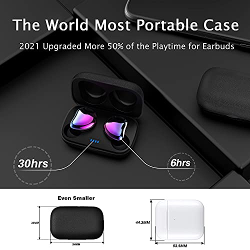 SONTINH CoolBuds2 True Wireless Bluetooth Earbuds for Small Ears | More Stylish Purple Wireless Earbuds with Premium Acoustics | The Most Portable Charging Case | Aurora Purple
