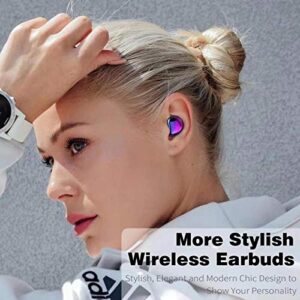 SONTINH CoolBuds2 True Wireless Bluetooth Earbuds for Small Ears | More Stylish Purple Wireless Earbuds with Premium Acoustics | The Most Portable Charging Case | Aurora Purple