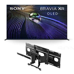 sony a90j 55 inch tv: bravia xr oled 4k ultra hd smart google tv su-wl855 ultra slim wall-mount bracket for select bravia oled and led tvs