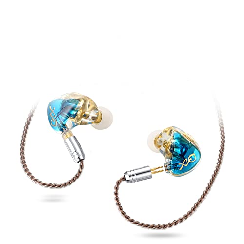 QZX A2 in ear Headphones NO Microphone HiFi Fans, IEM earbuds earphones for Sports, Stereo Lossless Sound Cancelling Dynamic Drivers Ear Buds for Games. 0.75/0.78mm Pins Gold Plated Connection Blue