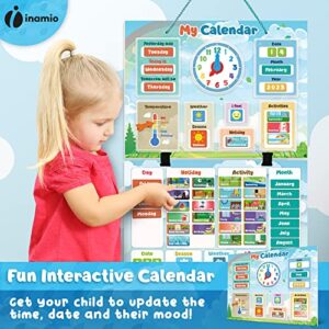 Magnetic Kids Calendar for Learning - Classroom Calendar, Preschool Calendar for Kids - Toddler Calendar, Magnet Calendar for Kids - Days of the Week Chart for Toddlers - Today, Monthly and Weather