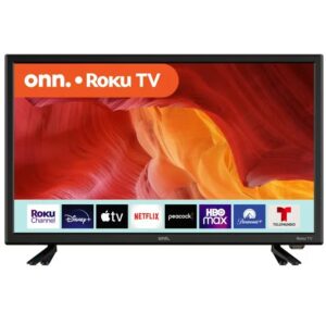 onn 24-inch class hd (720p) led smart tv compatible with netflix, youtube and google assistant (100012590)