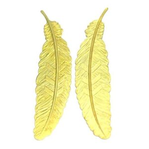 Novelty Metal Classical Feather Bookmark-Gold